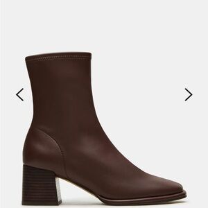 Steve Madden Pammy Brown Square-toe Block Heel Ankle Boots